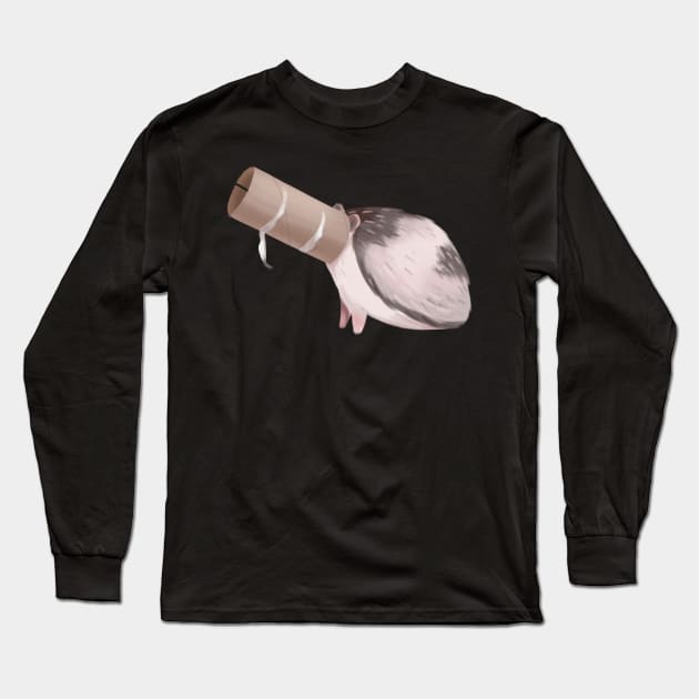 Toilet Paper Roll Hedgehog Long Sleeve T-Shirt by PamelooArt